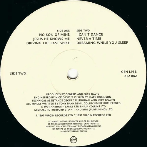 Genesis cant dance - 1st, uk